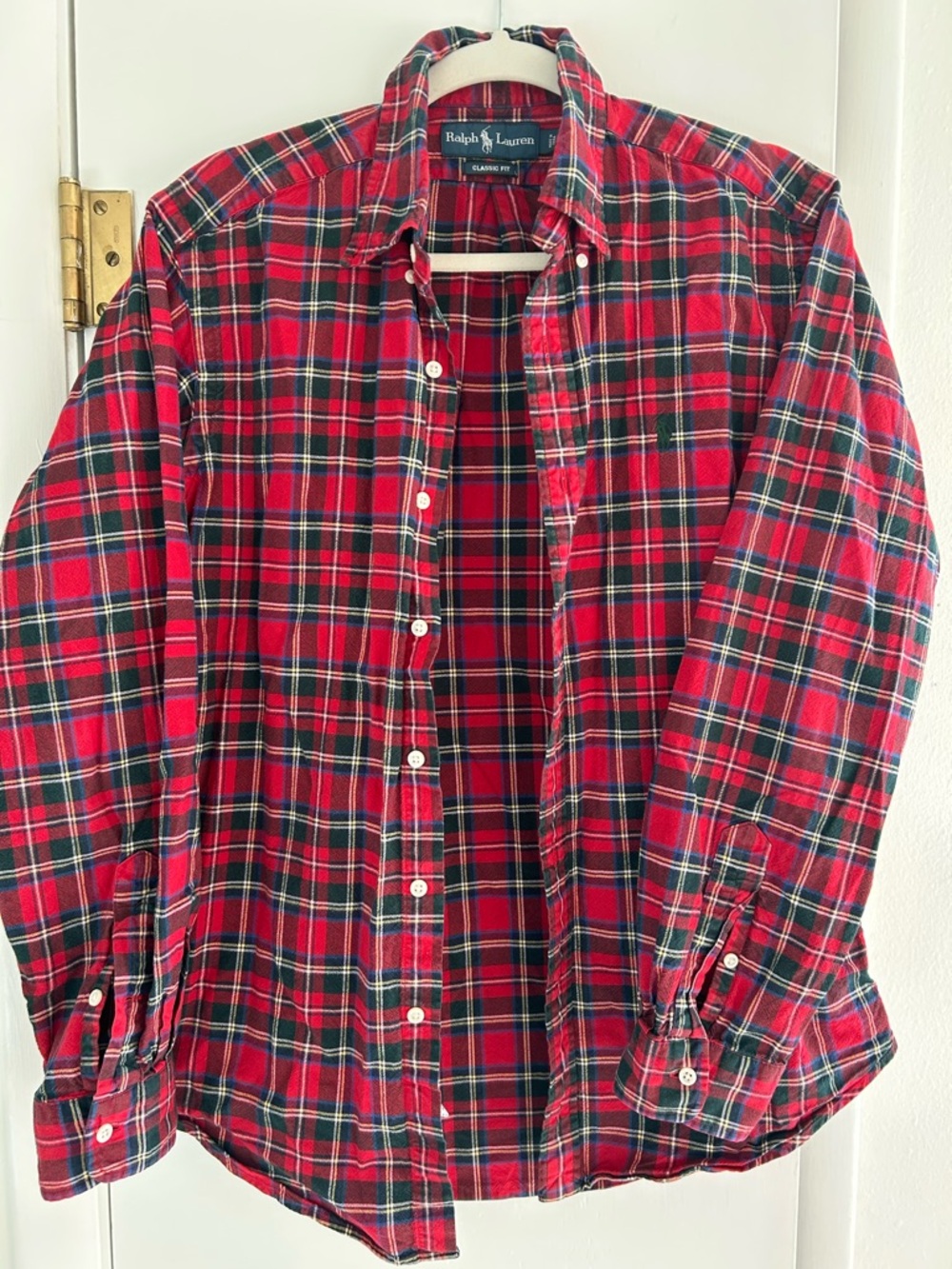 Ralph Lauren Red Plaid Classic Fit Button-Down Shirt